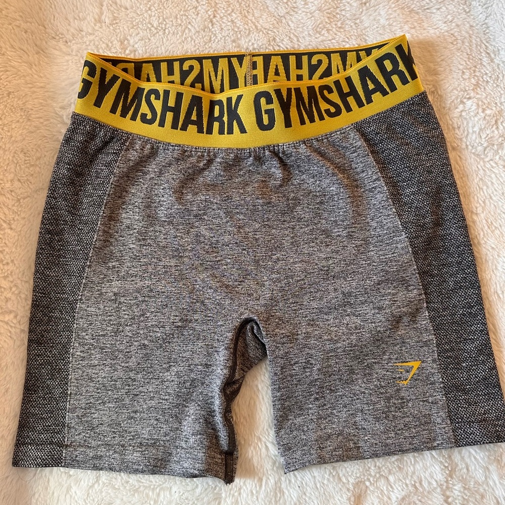 Gymshark Athletic Shorts with Yellow Waistband